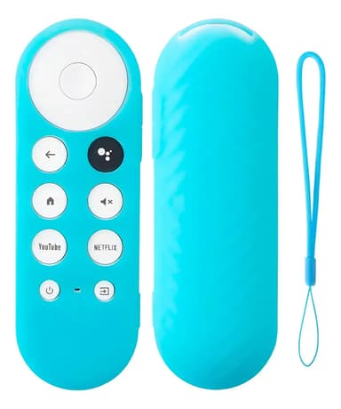 Funda Control Remoto Para Google Tv Chromecast Silicona Color Celeste