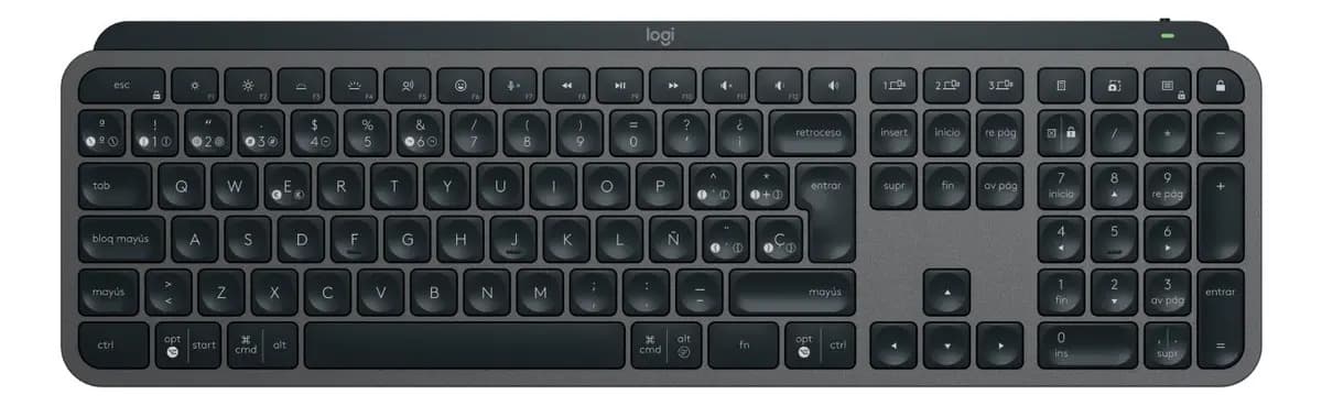 Teclado Bluetooth Logitech Master Mx Keys S Retroiluminado Color del teclado Grafito