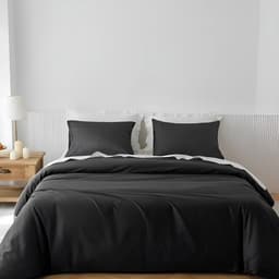 Funda Nórdica Reversible 2 1/2 Plazas Catana Home Microfibra Negro 220x240cm