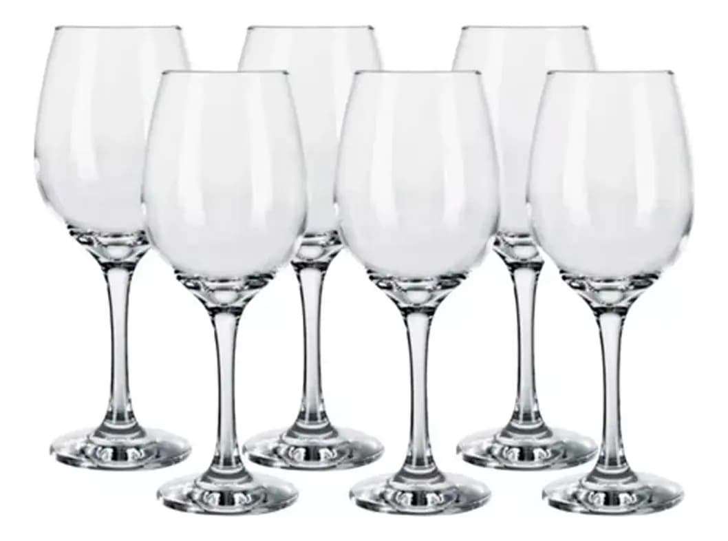 Set 6 Copas Barone Para Vinos Nadir 385 Ml Color Transparente