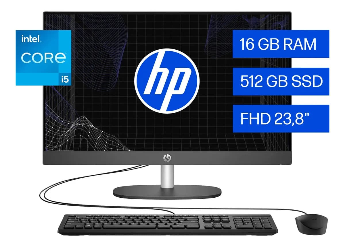 All in one HP ProOne 240 G10 Intel Core i5 16GB RAM 512GB SSD 23.8" FHD Windows 11