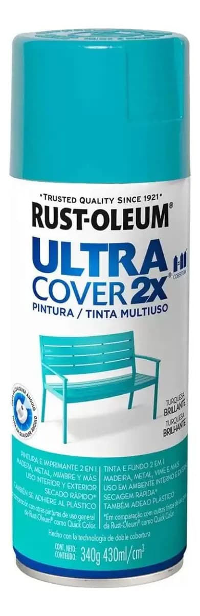 Rust-Oleum Ultra Cover aerosol 430ml turquesa brillante