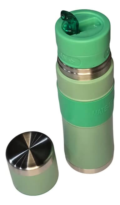 Termo Rolan autocebante Mate Listo de acero inoxidable 750mL verde