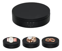 Exhibidor Rotativo Base Giratoria Joyas Productos 3k Carga Color Negro