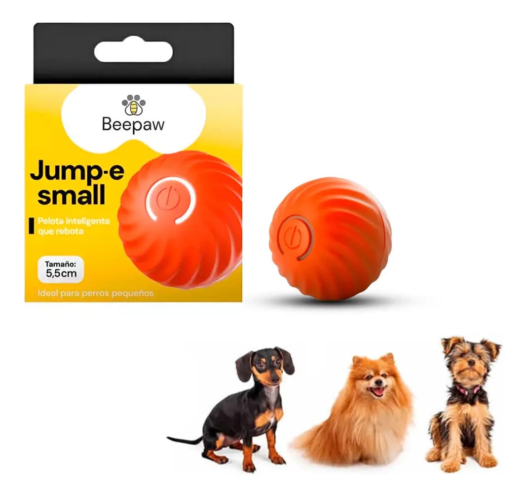 Pelota Interactiva Juguete Beepaw Jump-e Perros Pequeños Color Naranja