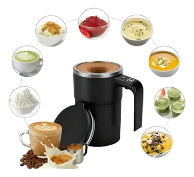 Espumador Batidor De Leche 4en1 Acero Inoxidable Negroblanco
