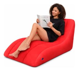 Sillón Inflable Relax Diseño Moderno Resistente Rojo