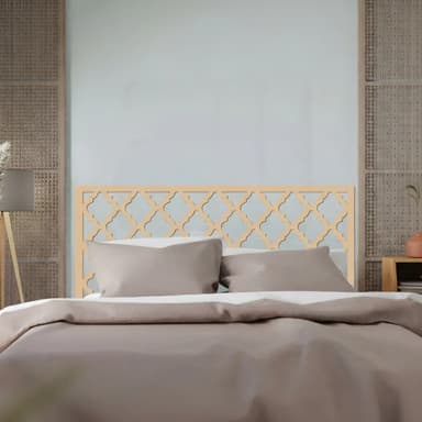 Respaldo De Cama Sommier Calado Arabik 2 Plazas - 160cm Marrón Natural