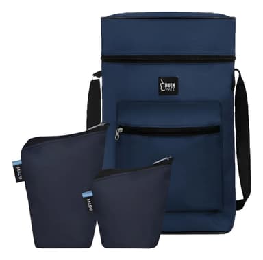 Set De Mate Bolso Matero Estuches Porta Yerba Azucar Madu Azul