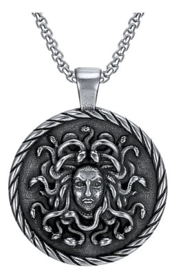 Collar Medusa Poppe Plateado