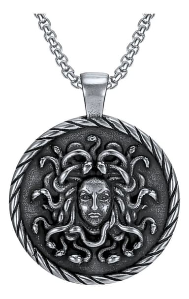 Collar Medusa Poppe Plateado