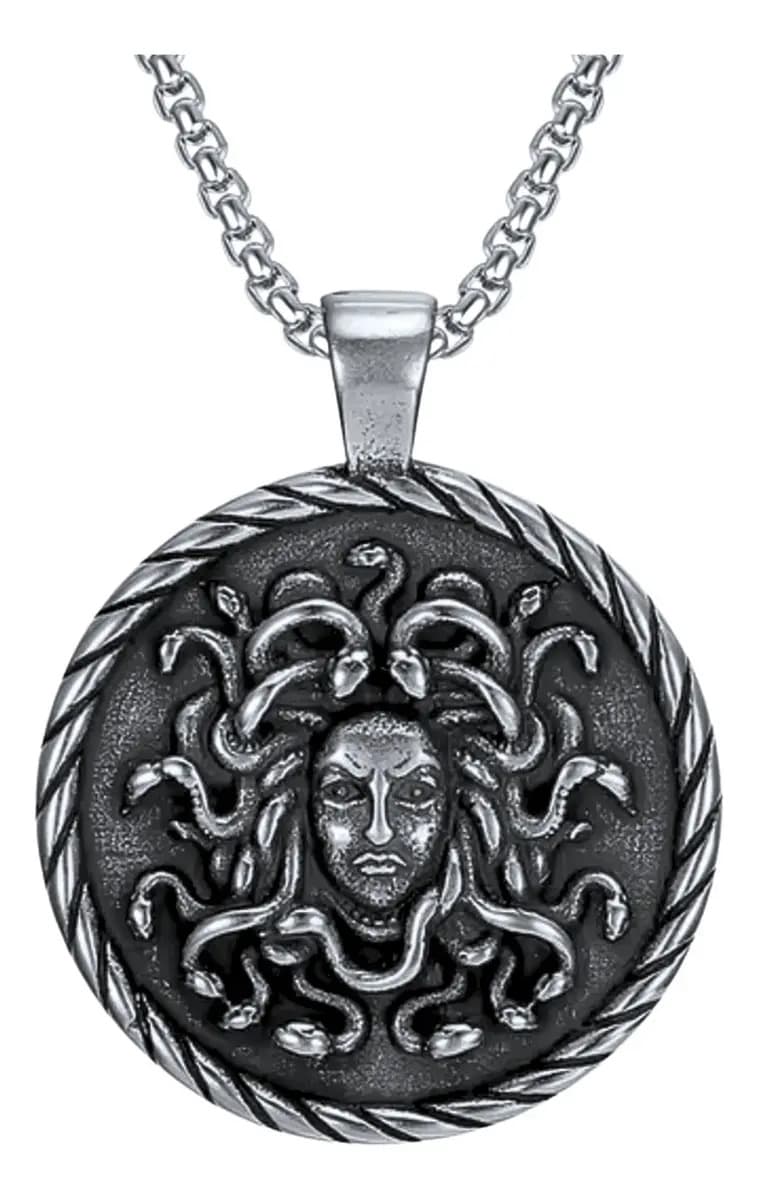 Collar Medusa Poppe Plateado