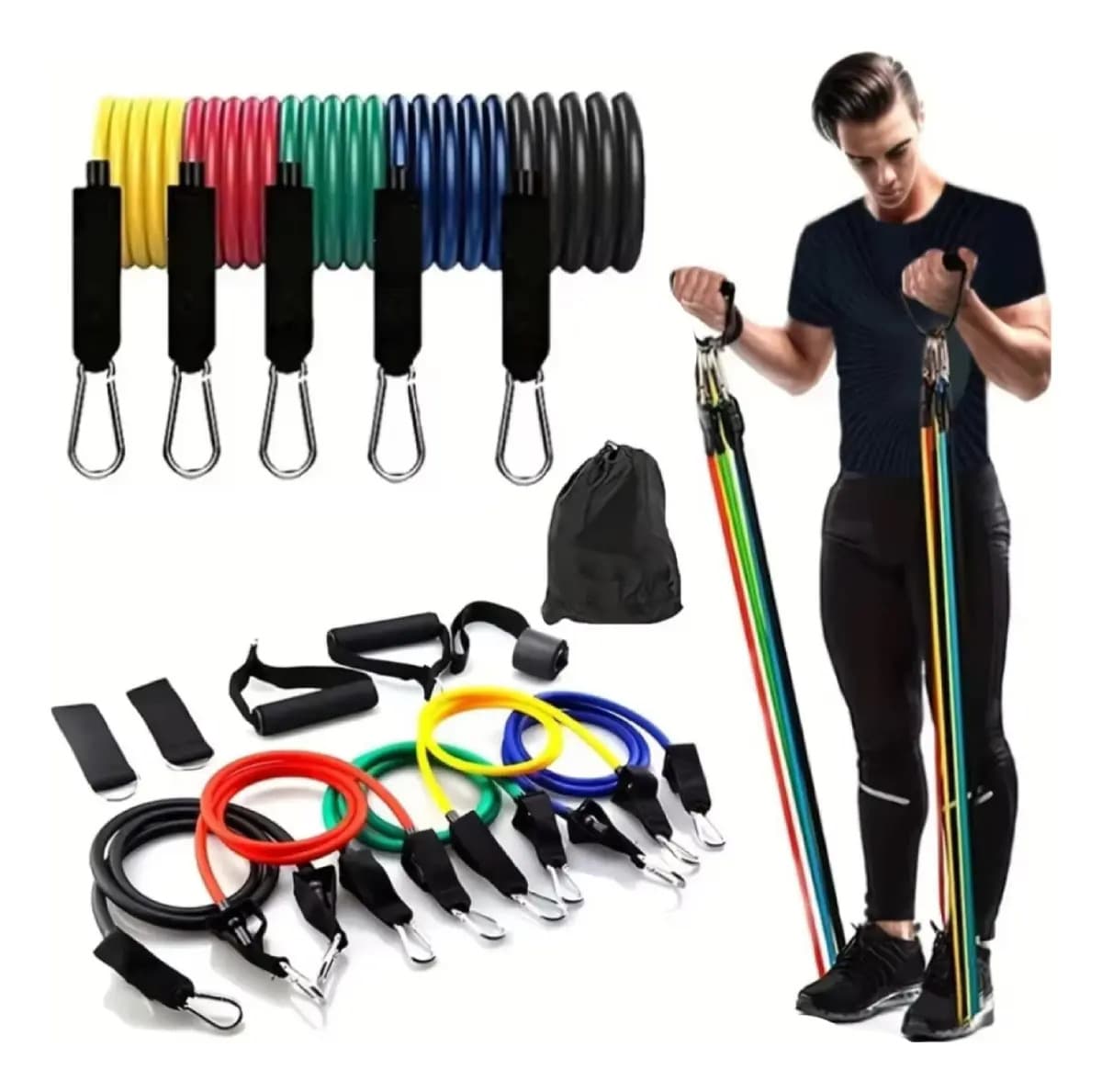 Kit De Bandas Elasticas Pilates Entrenamiento Gym Fitness Veoquiero