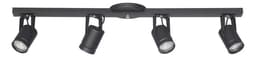 Spot Aplique Barral Slim Para 4 Luces Dicro Gu10 Direccionables Color Negro Ferrolux S-4900N/T
