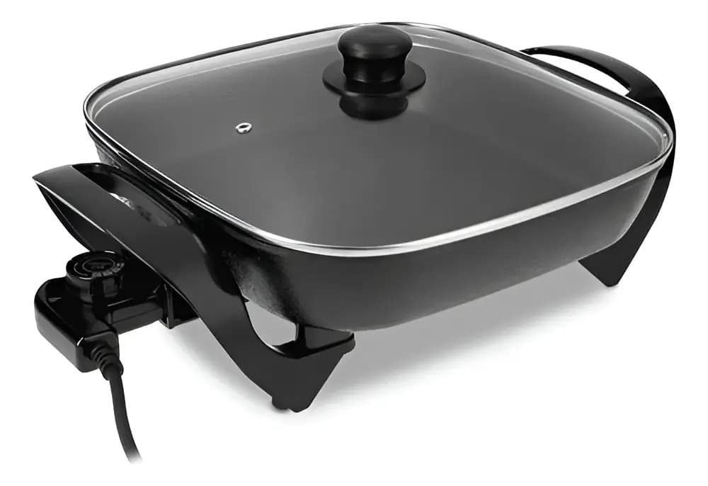 Sarten Eléctrica Multifunción Winco W154 Antiadherente 3 Litros 1500w Frecuencia 50 60hz Color Negro