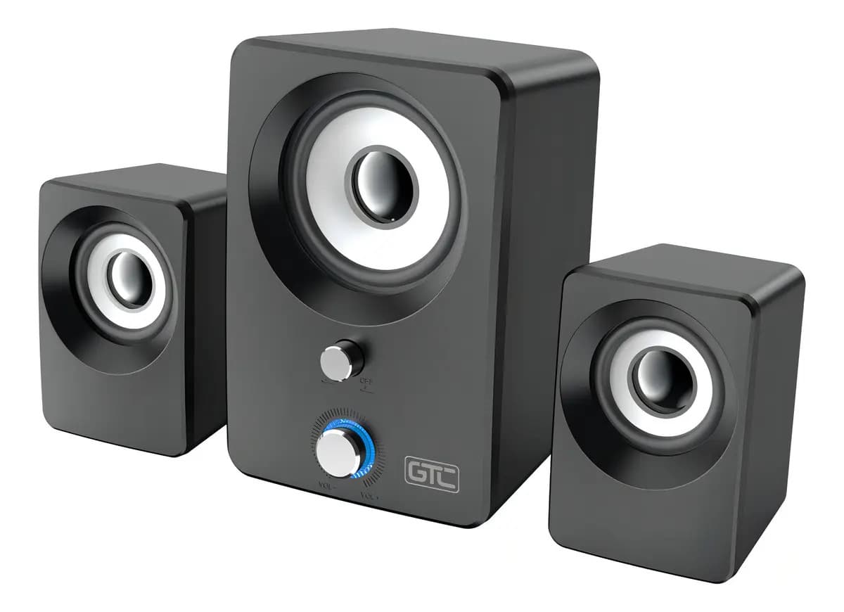 Parlante Alchemy Gtc Spg-153 2.1 Usb 2.0 Negro Mp3 Mp4 Frecuencia 100hz-20khz