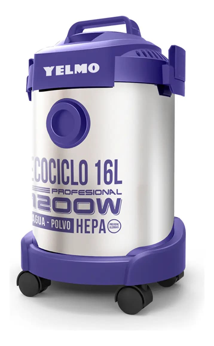 Aspiradora De tacho Yelmo Ecociclo 16L AS-3314 plateada e índigo 50Hz