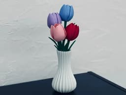 Flores Tulipanes Artificiales Fucsia