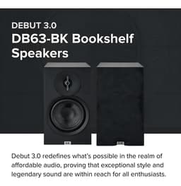 Parlantes Estantería Elac DB63-BK Tweeter Woofer 6.5'' Negro
