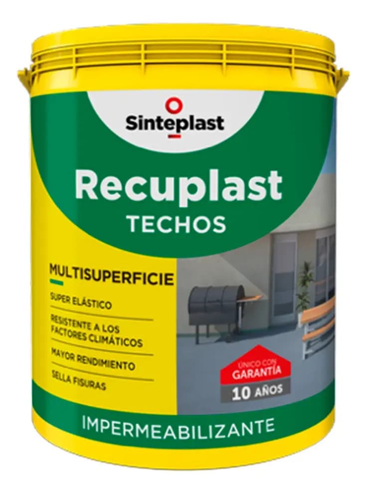 Membrana Liquida Para Techos Blanco Recuplast 5kg Sinteplast