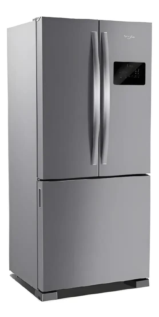 Heladera Inverter No Frost Whirlpool French C/ Freezer 554l Color Plateado