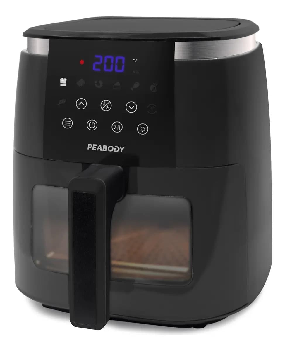 Freidora De Aire Peabody Pe-afd650n 6,5l Visor 7 Programas Color Negro