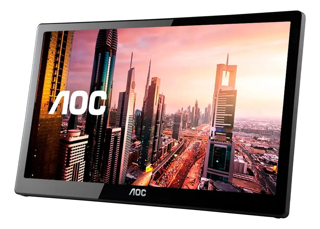 Monitor Portátil Aoc De 15.6'' Led Ips Hd, Conexión Usb 3.0