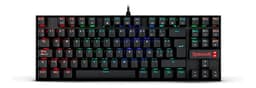 Teclado Redragon Kumara QWERTY Outemu Blue inglés US color negro con luz RGB