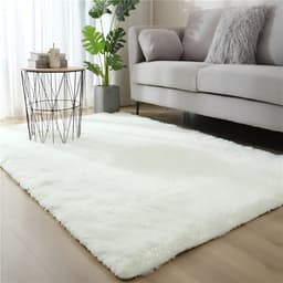 3x2 Mts Alfombras Nórdicas Pelo Largo Colores Ancho 2 M Color Blanco Diseño De La Tela Liso Largo 3 M