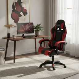 Silla Gamer Alpina Ergonómica FT-088 Negro/Rojo — Soporta 150 kg