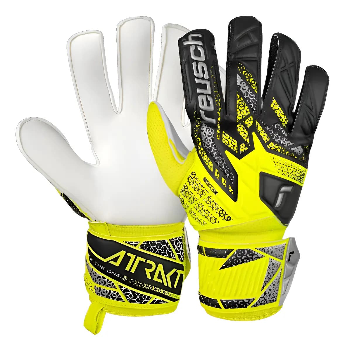 Guantes De Arquero Attrakt Solid Reusch Futbol Profesional Color Amarillo Talle 10