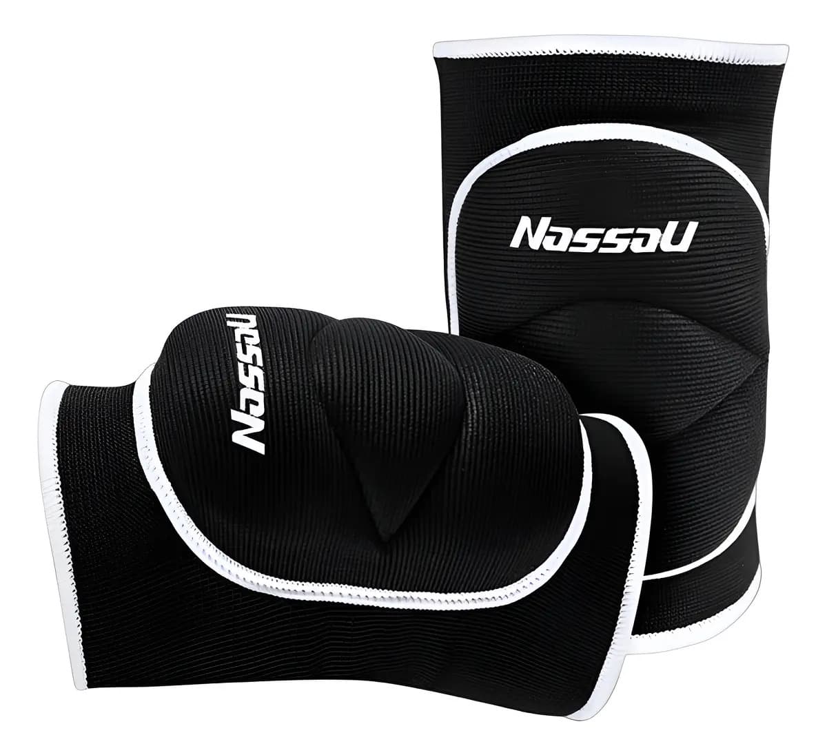 Rodilleras Voley Cover Acolchonadas Profesionales - Nassau Color Negro/blanco Talle S
