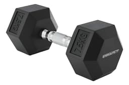 Mancuernas Hexagonales Engomadas Fundicion 7.5 Kgs X Unidad Negro