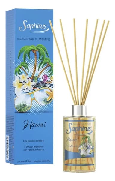 Difusor Aromático Saphirus Varillas Aroma Hawai 125ml