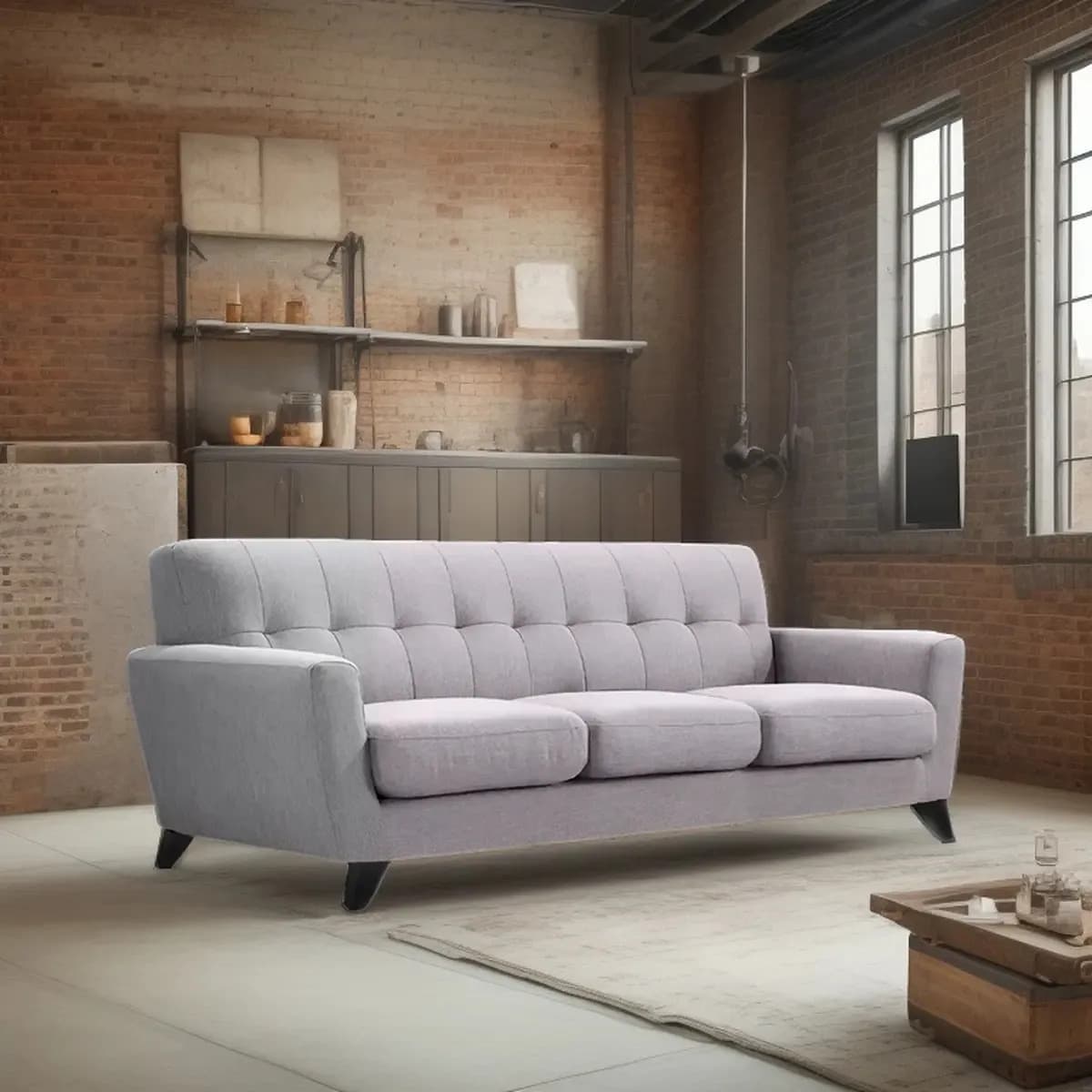 Sillon Nordico 3 Cuerpos Premium Dadaa Muebles Negro Liso