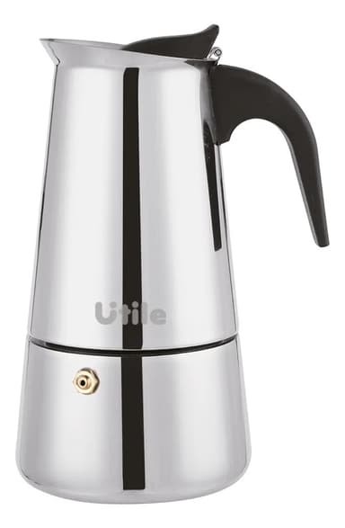 Cafetera Tipo Italiana 6 Tazas Espresso Acero Utile