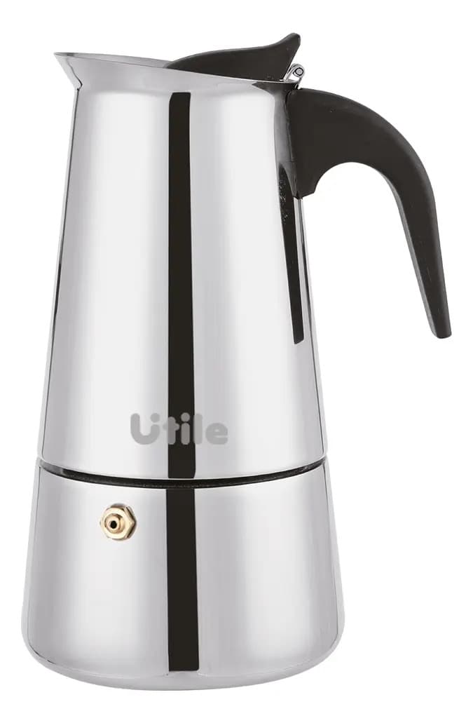 Cafetera Tipo Italiana 6 Tazas Espresso Acero Utile