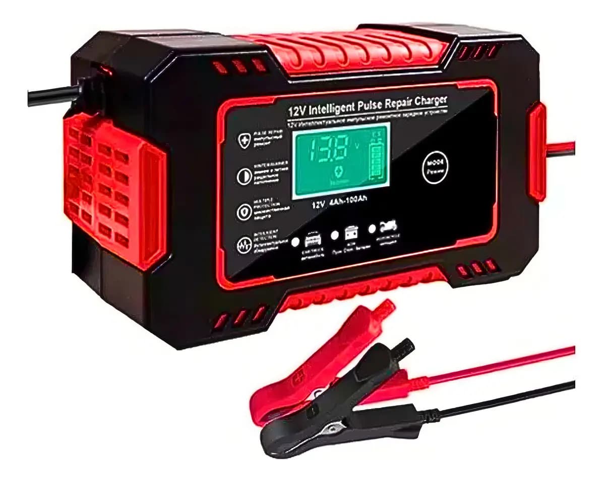 Cargador De Batería 12 V Inteligente Para Auto Y Moto 6 Amp
