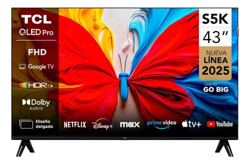 Smart TV 43" TCL Full HD QLED 43S5K Google TV Dolby Audio