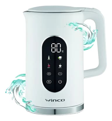 Pava Eléctrica Digital Táctil 1.7 L Winco W721 Blanco