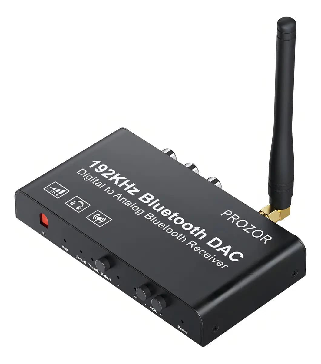 Conversor Prozor Dac 192Khz Stereo Audio Digital Analogico Dac Toslink Bt Coaxial Rca