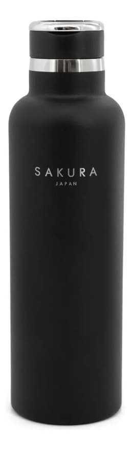 Botella Termica Sakura 750ml Acero Inoxidable Rosca Con Pico Color Negro mate