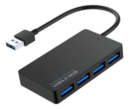 Hub USB 3.0 4 Puertos Alta Velocidad 5Gbps Mac Win Linux Plug & Play