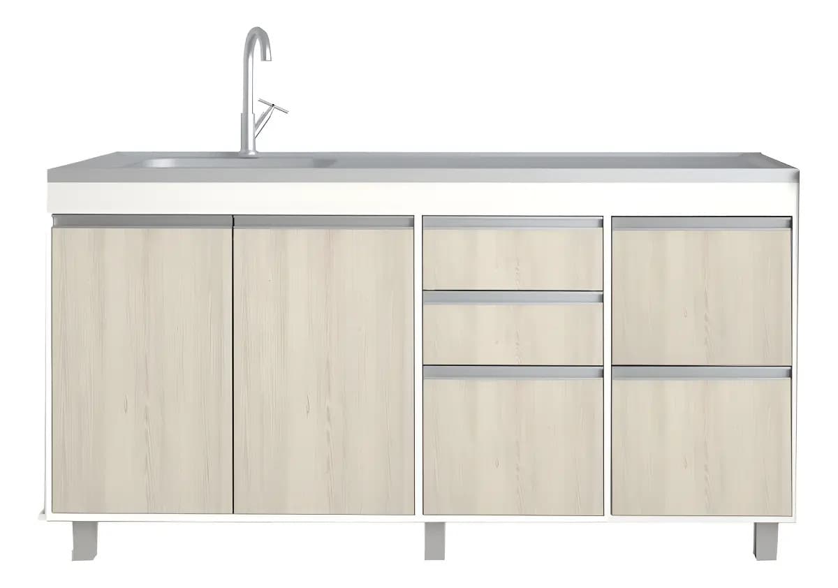 Bajomesada Ricchezze Sorrento 160 cm Pino Cascina 2 Puertas 5 Cajones