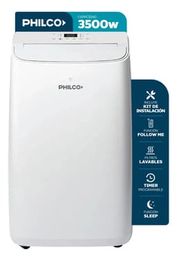 Aire Acondicionado PHP35HC7API Philco Portátil Frío/calor 3010 Frigorías Color Blanco