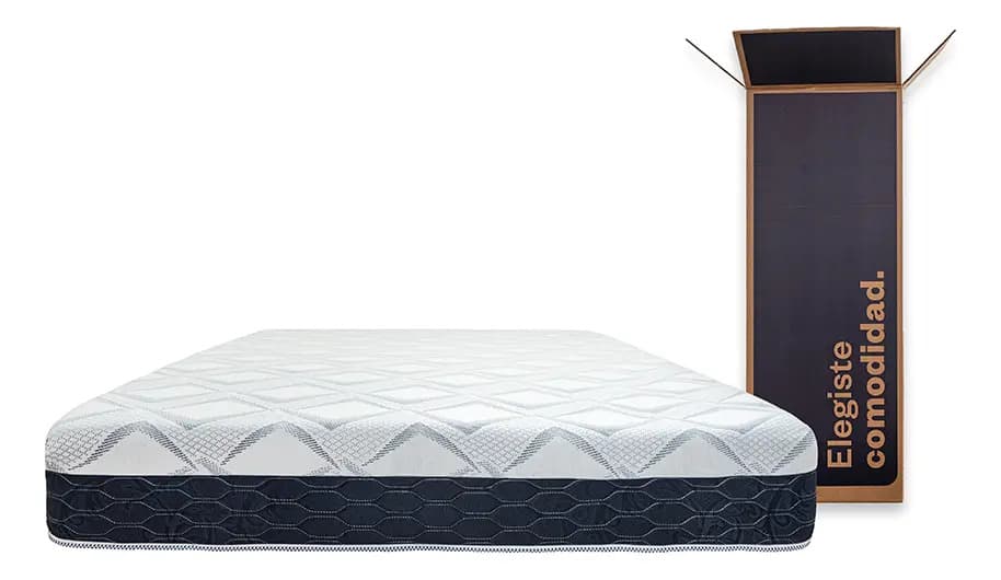 Colchón En Caja Sueño Dorado Box Prime 2 Plazas 140x190 X25 cm Espuma Alta Densidad