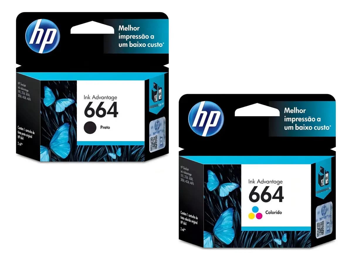 Kit de cartuchos HP 664 en negro y color