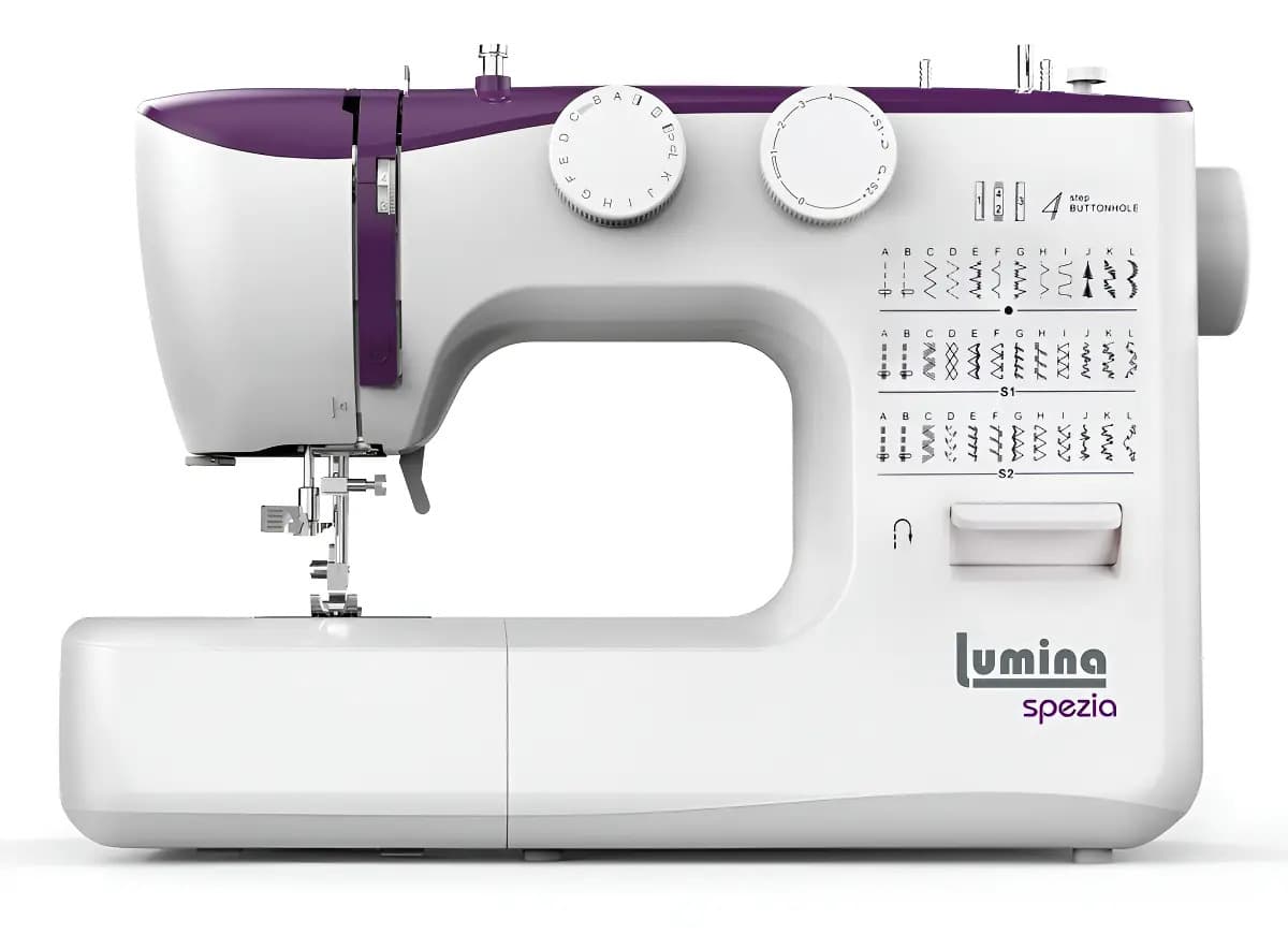 Máquina De Coser Recta Lumina Spezia 36 Diseños de Puntada Color Uva