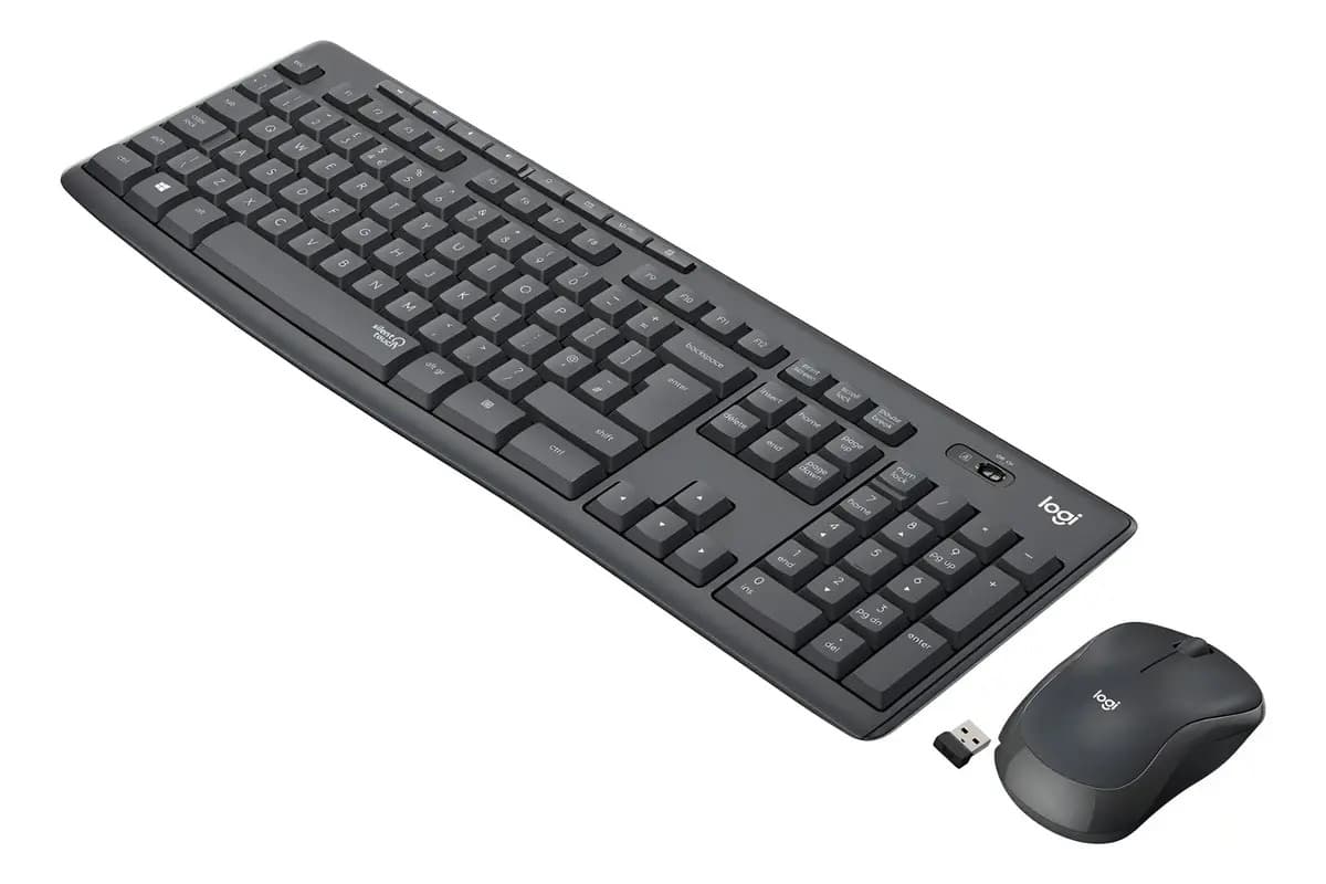 Combo Teclado K295 y Mouse Óptico M220 Logitech Mk295 Silent Wireless Negro