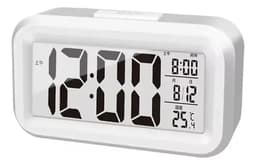 Reloj Despertador Digital Blanco Alarma Temperatura Veoquiero